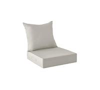 Outdoor Waterproof Chair Cushions with Backrest Removable Garden Seat Pads Perfect for Patio Size 48 * 48 * 12+48 * 50cm Light Gray Comfortable & Durable