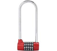 Outdoor Waterproof Combination Padlock 5 Digit Dial Combination Password Extra Long, Suitable for Suitcases, Cabinets, Gym, Bicycle, Toolbox Padlocks(Red)