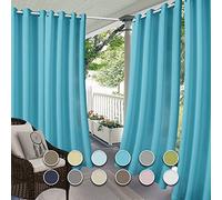 Outdoor Waterproof Curtain 1 Panel 240 x 270 cm Grommet Velvet Blackout Curtains for Indoor/Outdoor Thermal Shade for Patio Veranda Pergola