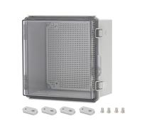 Outdoor Waterproof Distribution Box, IP67 Junction Box, ABS Electrical Connection Boxes, 210 x 210 x 140 mm, External Control Cabinet, Industrial Housing with a Window