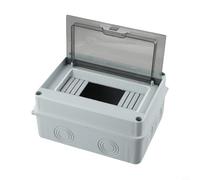 Outdoor Waterproof Distribution Box -Mounted 8 Modules IP65 Rated Fuse Box with Transparent Cover for Electrical Protection