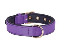 Outdoor Waterproof Dog Collar Adjustable Nylon Dog Collar Necklace Soft Padded Breathable Pet Collar Chihuahua Pug Schnauzer Collar,PURPLE,S