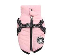 Outdoor Waterproof Dog Snow Cold Jacket With Zipper Winter Warm Reflective Poodle Schnauzer Shiba Inu Pug Coat,A,M