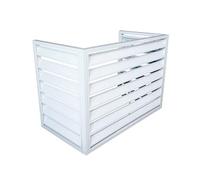 Outdoor Waterproof Garden Cover Aluminum Air Conditioner Shield Dustproof Plant Protector Durable & Sturdy for Gardens Balconies Walls Terraces (Color: THREE)