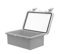 Outdoor Waterproof Junction Box with Hinged Lid for Outdoor Use | Plastic Enclosure, White Finish, Engineered Seal, Compact Design, for Sockets, Garden Pumps and Holiday Lights