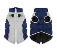 Outdoor Waterproof Large Dog Coat With Zipper Comfortable Warm Cold-Proof Pet Clothing For Bulldogs Labradors Shepherds,Navy Blue,4XL