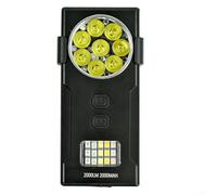 Outdoor Waterproof Rechargeable LED Flashlight Keychain with 10 Lighting Modes Strong Magnetic Base and 2000 Lumens Bright Work Light (D85)