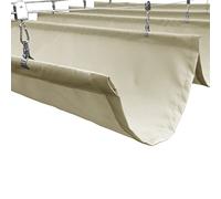 Outdoor Waterproof Retractable Canopy Cover - Custom Size 1.2x5m Patio Replacement Slide Wire with Cable Hardware for Deck & Porch - White Color UV Protect Easy Inllat