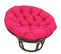 Outdoor Waterproof Round Chair Cushion Comfortable Removable Seat Pad for Garden Rattan & Swing Chairs 160cm Rose Red Ideal for Patio & Deck Use