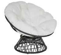 Outdoor Waterproof Round Chair CushionThick 130x130 cm Blue & 120x120 cm WhiteComfortable Garden Swing Sofa & Relaxation Pad