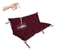 Outdoor Waterproof Seat Cushion with Backrest for Patio Furniture & Swing, Burgundy, 120x100x10cm, Available in 100/120/150cm, Fits 2/3/4-Seater Garden Bench