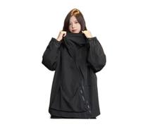 Outdoor Waterproof Snow Coat Women's Snowboarding Raincoat Warm Puffer Liner Softshell Jackets (Color : Black, Size : L)
