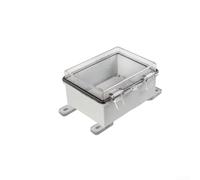Outdoor Waterproof Socket Box with IP66 Protection, Shockproof Dustproof Flame Retardant ABS for Industrial and Garden Applications (transparent cover)