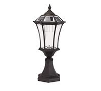 Outdoor Waterproof Solar Pillar Wall Lamp LED Villas Exterior Column Lights Garden Porch Home Landscape Lighting Streetlights Aluminum Terrace Community Pillar Post Light