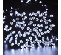 Outdoor Waterproof Solar String Lights,50 LED 8 Modes Fairy Lights for Garden,Landscape,Lawn,Patio,Wedding,Party,Home (White)