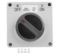 Outdoor Waterproof Switch Socket, Dustproof, Isolation, Rotary On-Off Buttons and Indicators 250V, Waterproof Rating IP66, Switch Assembly(2P32A)