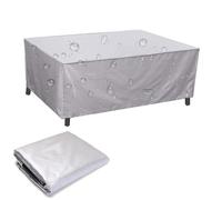 Outdoor Waterproof Table Cover 150x140x100cm 420D Ox Fabric UV Resistant Square Garden Table Protector Durable Patio Furniture Cover Weatherproof Heavy Duty