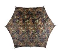 Outdoor Waterproof Tarpaulin, "Hexagon-Tarp" PU-coated 3,4x3,1m - Flectarn Camo