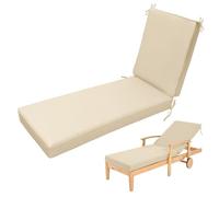 Outdoor Waterproof UV-Resint Loun Chair Cush - Foldable, Non-Slip, table Sunbathing Mattress for Balcony, 183x53x5cm - Perfect for Relaxat