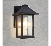 Outdoor Waterproof Wall Lamp, LED Die-cast Aluminum Waterproof and Rust-proof Wall Sconce, Glass Lampshade Warm Light Source, Outdoor Garden Garden Light