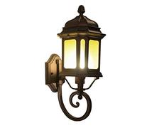Outdoor Waterproof Wall Lantern Garden Lamp E27 European Vintage Glass Wall Light, Wall Mounted Lighting Fixtures Decoration, Antique Die-cast Aluminum Wall Lamp The New