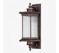 Outdoor Waterproof Wall Light New Chinese Style Solar Wall Light Outdoor Retro Garden Villa Doorpost Fence Gate Light Garden Light (Color : Black, Size : 58cm) (Coffee 58cm)