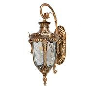 Outdoor Waterproof Wall Sconce - IP65 Vintage Die-Cast Aluminum Gooseneck Light with Glass Lampshade for Garden, Courtyard, Villas Exterior Lantern Fixture