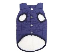 Outdoor Waterproof Windproof Lightweight Pet Jacket Soft Fleece Dog Jacket Winter Warm Dog Coat Jacket French Bulldog Chihuahua Thickened Jacket Vest Clothing,Navy Blue,XS
