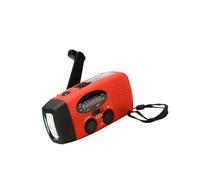 Outdoor Weather Exigency Preparedness Radio Charging 2000mAh Battery Solar Panel Hand Cranked Flashlight For Disaster Hand Cranked Solar Radio With Flashlight