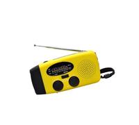 Outdoor Weather Exigency Preparedness Radio Charging 2000mAh Battery Solar Panel Hand Cranked Flashlight For Disaster Hand Cranked Solar Radio With Flashlight