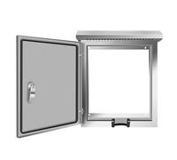 Outdoor Weatherproof Electrical Enclosure, Stainless Steel Junction Box with Lock, Rubber Seal for Wall Mount Protection, IP Rated for Durability