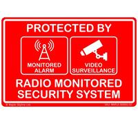 Outdoor Weatherproof Home DIY/Professional Laser Engraved Sign | Radio Monitored Security System | Size M