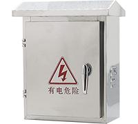 Outdoor Weatherproof Junction Box - Stainless Steel Enclosure with Hinged Cover & Mounting Plate for DIY Electrical Projects