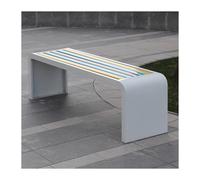 Outdoor Weatherproof Porch BenchPerfect for Patios Poolside Beaches & Lns White/Multicolor Design (150x40x45cm)& table Seating