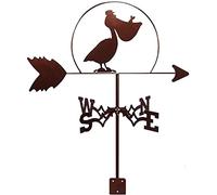 Outdoor WeatherVanes,Wind Direction Indicator Skull Cape Metal Weather Vanes Car Elephant Giraffe Cormorant Crow Shape Weathercock,for Garden wind vane Roof Courtyard Decoration,A(