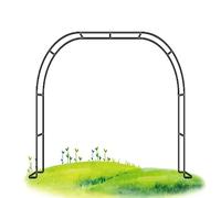 Outdoor Wedding Arch for Climbing Plants, Metal Garden Pergola for Roses, Weather-Resistant, 240cm x 220cm, Elegant Black Garden Decor, Perfect for Outdoor Events