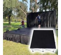 Outdoor Wedding Event Aluminum Stage Platform Modular System, Portable Easy Installation Retractable Rectangular Stages for Concerts/Trade Shows(H - 40 cm/16 in,39x100cm/15x39in)
