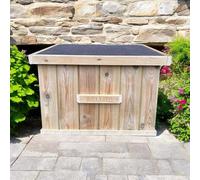 Outdoor Welly Shoe Boot Box. Large Fully Assembled Wooden Outdoor Treated Garden Storage Box. Waterproof doorstep store for footwear storage