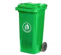 Outdoor Wheelie Bin Trash Can Large 100L & 120L EN840 Certified Rubbish Waste Dustbin with Lid, Rubber Wheels, and Steel Axle - Durable for Home Workplace and Commercial Use (Green, 100L)