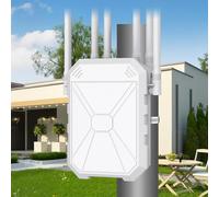 Outdoor WiFi Extender AX3000, WiFi 6 Booster 3000Mbps Dual Band Range Extender, Long Distance Wireless Repeater with PoE Ethernet, Weatherproof Outdoor Access Point, Router Mode for,Farm, Garden, RV