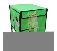 Outdoor Wild Cat House - Elevated Weatherproof Shelter | Pet Insulated with Escape Hatch | Cogisy Wooden Cat House for Barn Porch Yard Garden Balcony | Shelter