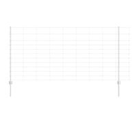 vidaXL Fence with Post Silver 1.2 x 25 m Steel