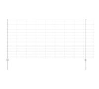Outdoor Wild Fence with Posts Mesh Silver Galvanised Steel Terrace vidaXL