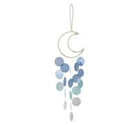 Outdoor Wind Chimes - Decorative Moon Shells and Dream Catcher Nets Hanging Wind Chimes | Artistic Seashell Wind Chimes for Gardens, Porches, Patios, Yards and Balconies, Ideal for Creating Calming