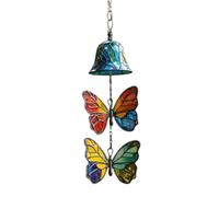 Outdoor Wind Chimes Outdoor Patio Butterfly Wind Chimes Decorations Weatherproof metal frame leisure decorations for balconies, eaves, porches, gardens, fences