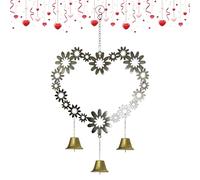 Outdoor Wind Chimes | Romantic Metal Decoration with Floral Design, Heart Shaped Windmills for Outdoors - The Music Box Acts as a Romantic for Home, Memory
