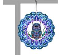 Outdoor Wind Chimes, Wind Chimes for Outdoor Use - Rotating for Yard, Stainless Steel Wind Chime for Decorative Hanging Owl Windmill for the Garden