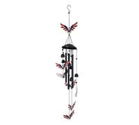 Outdoor Wind Chimes, With Patriotic Eagle Design And Small Bell Hooks Included, 29.3x12.3x5.8cm, Decorative Garden Wind-Bell Chime, Hanging Metal Wind Ornament, For Patio Porch Balcony Backyard