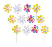 Outdoor Wind Spinners | 12 Pieces Easter Garden Rabbit and Eggs - Fun Spinner with Walker for Spring | for Backyard Lawn Porch Landscape Balcony Party Holiday Children Fam