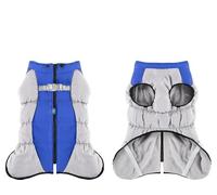 Outdoor Windproof Waterproof Large Dog Jacket Winter Pet Clothing Labrador German Shepherd French Bulldog Coat Vest Lightweight Reflective Pet Safety Clothing For Medium And Large Dogs,BLUE,2XL